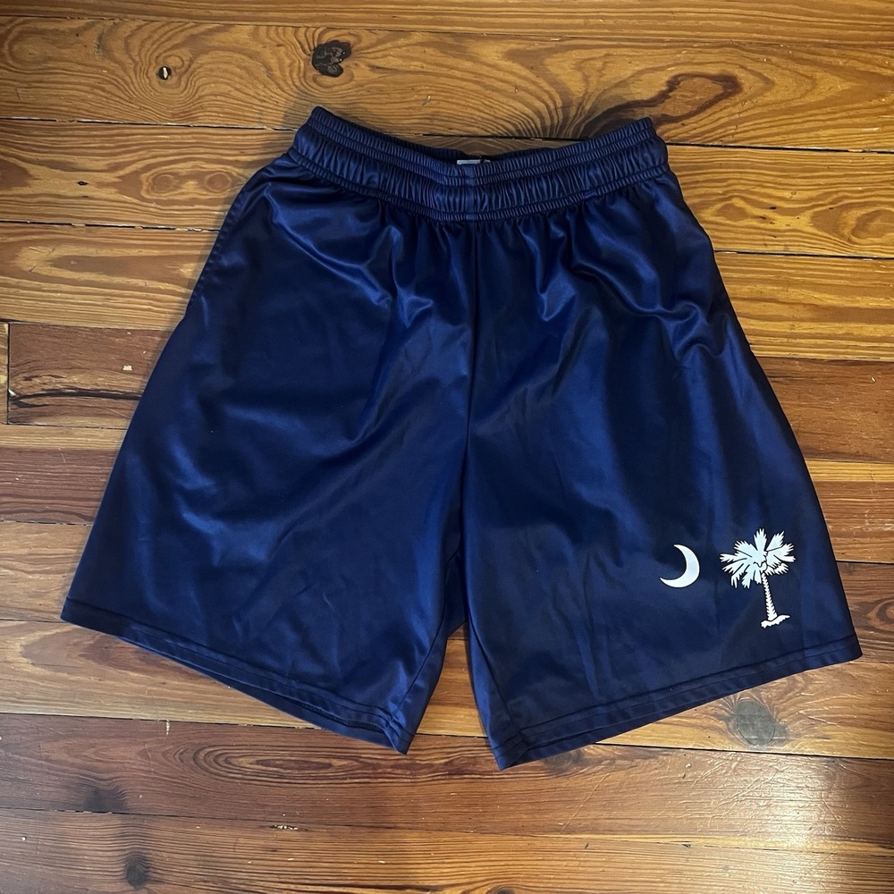TRIBE‎ Strike Fit Men's Athletic Shorts Blue 9" Inseam Size Small Performance